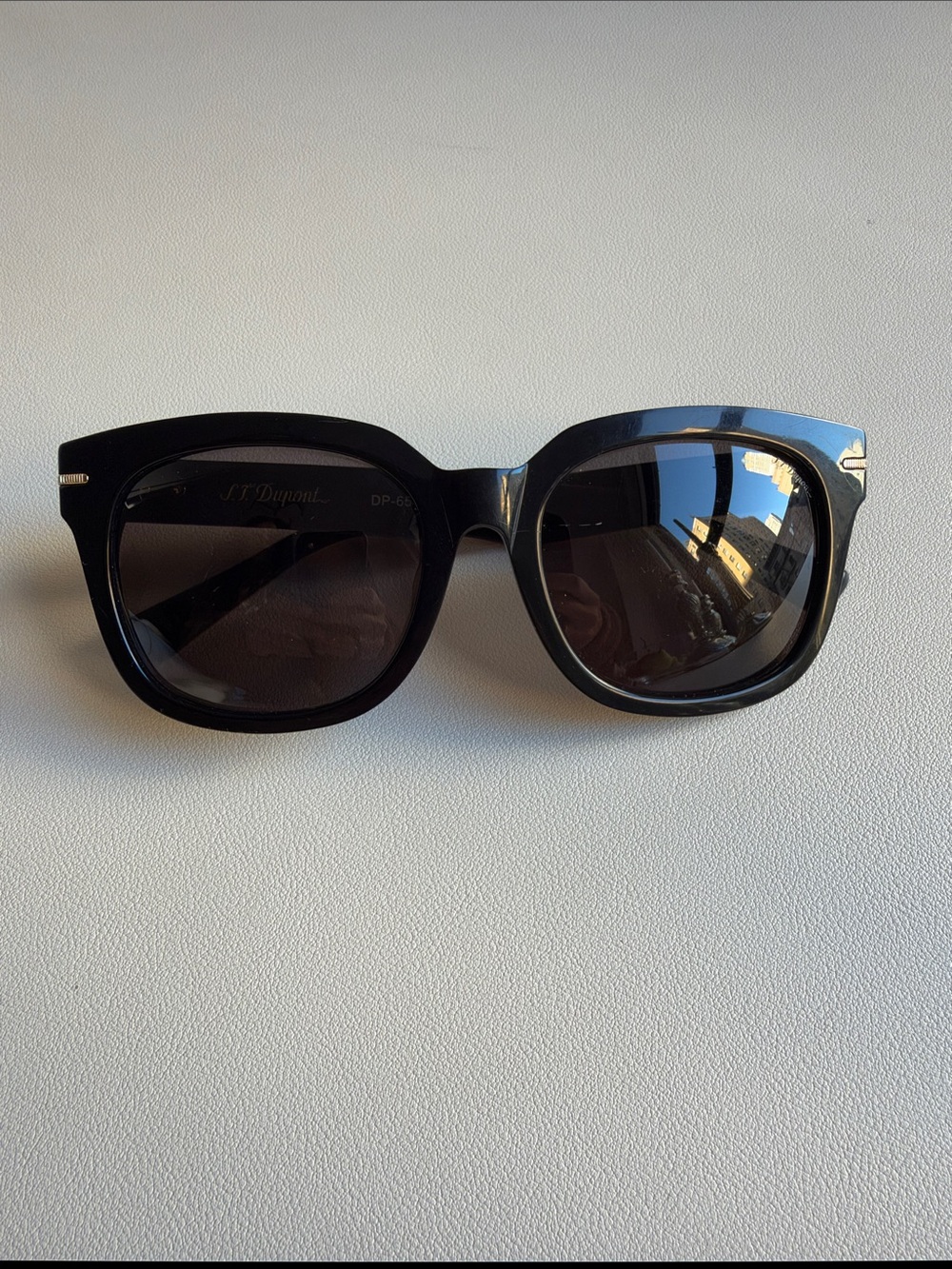 S.T. Dupont DP-6542 Black Oversized Sunglasses | Vintage Luxury Eyewear